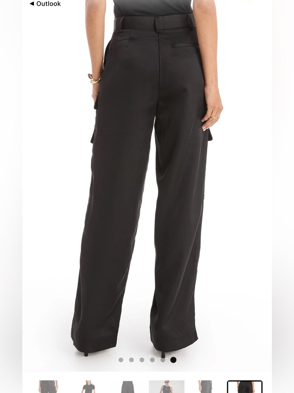 Milan Satin Cargo Pant - Picture 6 of 8